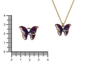 Dije Esmaltado Mariposa Violeta x 5 Unidades foto 2